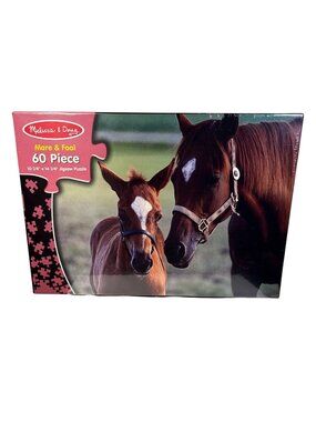 Melissa & Doug Puzzle Mare & Foal 60-Piece 10.25" X 14.25" Sealed Box